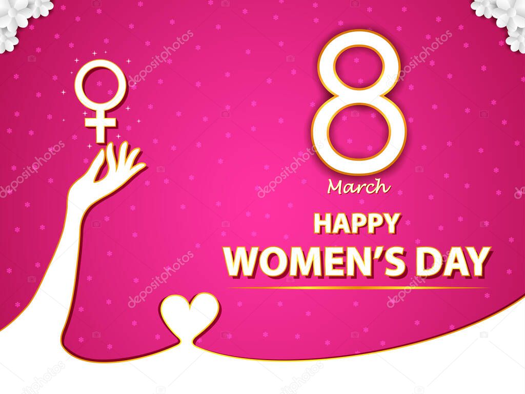 Happy Womens Day elegence greeting for 8th March celebration