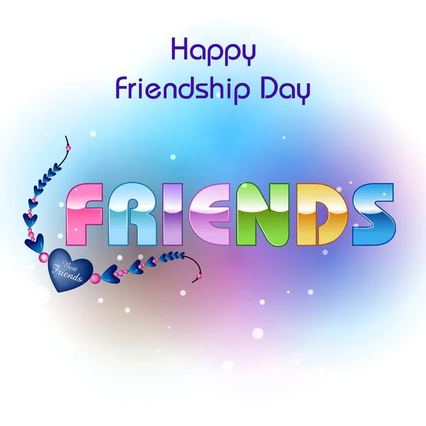Happy Friendship Day salutations modèle de fond pour la conception de bannière — Image vectorielle