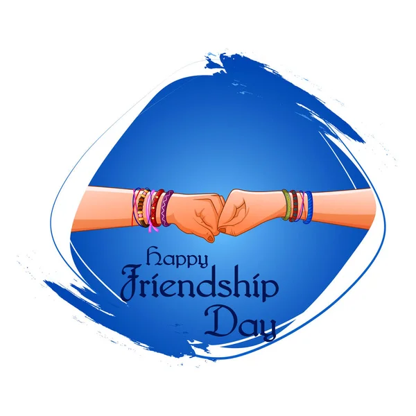 Happy Friendship Day köszöntés háttér sablon banner design — Stock Vector