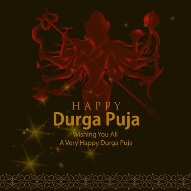 Mutluluk Durga Puja festival Hindistan tatil arka plan