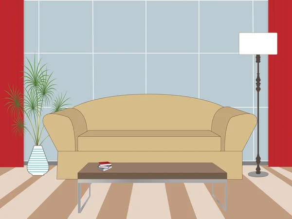 Salon intérieur — Image vectorielle