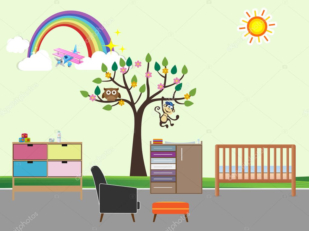 Chambre Bebe Interieur Image Vectorielle Par Inbrackets C Illustration Chambre Bebe Interieur Image Vectorielle Par Inbrackets C Illustration