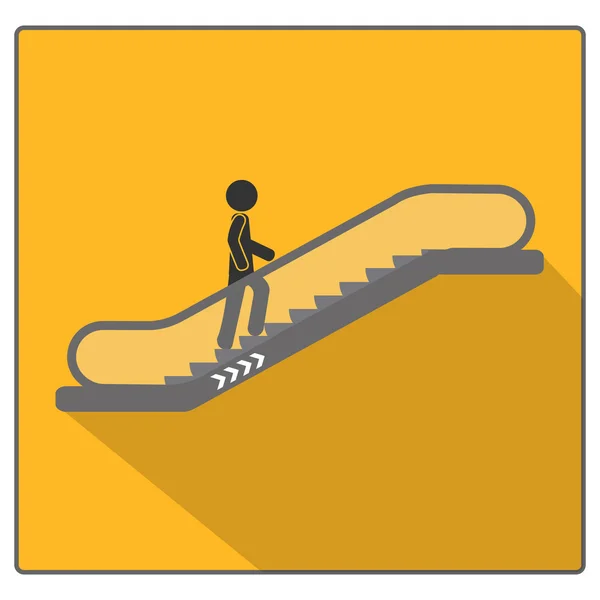 Public Escalator Icon — Stock Vector
