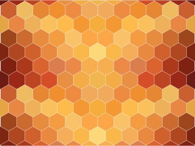 Bal peteği tek renkli bal pürüzsüz desenli Vektör hücre mozaik arkaplan