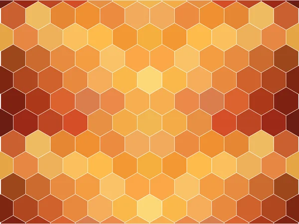 Honeycomb monochromatický med bezešvé vzor Vektorové buňky mozaika pozadí — Stockový vektor
