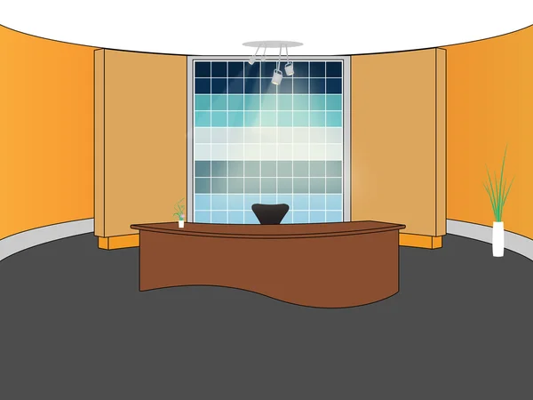 Kancelář recepce interiér — Stockový vektor