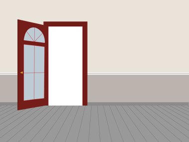 Boş oda ve açık kapı
