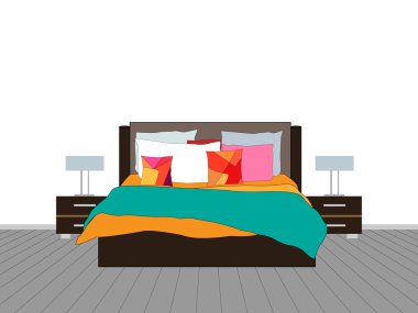 modern yatak odası iç