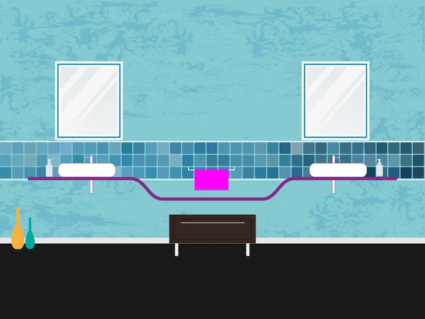 Wnętrze nowoczesne toalety — Wektor stockowy