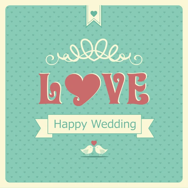 Karta szczęśliwy wesele — Zdjęcie stockowe