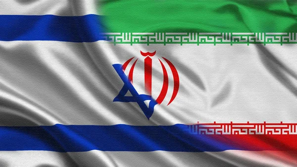 Drapeaux Iran-Israël — Photo