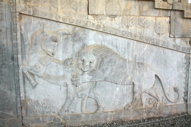 Persepolis, antik bas-reliefs 