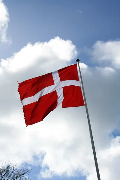 Danimarka - Dannebrog bayrağı — Stok fotoğraf