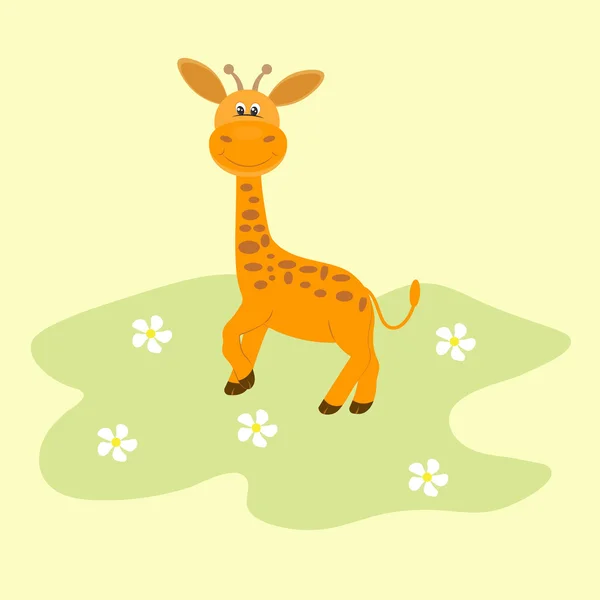 Mignon girafe dessin animé. — Image vectorielle