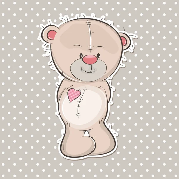 Adorable Cute Cartoon Bear Baby Modern Teddy Flat Style Graphic — Stock Vector