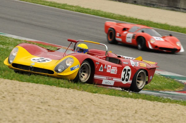 Mugello Historic Classic Abril 2014 Alfa Romeo T33 1969 Conduzido — Fotografia de Stock