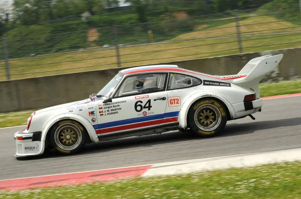 ムジェロ ヒストリー クラシック2014年4月25日 Porsche 934 1976 Hans Joerg Habner Jurgen — ストック写真