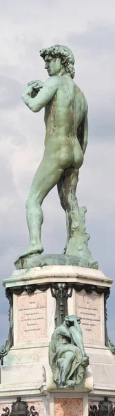 Статуя Давида Площади Микеланджело Флоренции Италия — стоковое фото