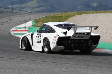 Scarperia, 9 Nisan 2021: Porsche 935 K3 İtalyan Tarihi Şampiyonası antrenmanı sırasında Mugello Pisti 'nde bilinmiyor. İtalya