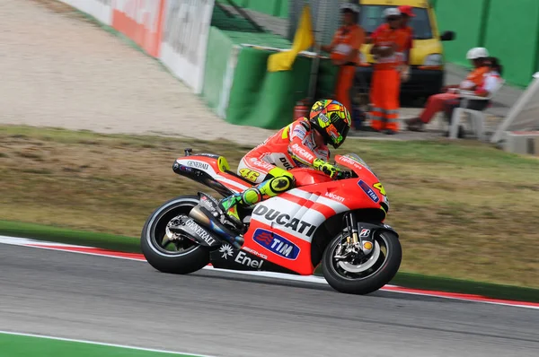 Misano Italy Eylül 2011 Talyan Ducati Pilotu Valentino Rossi 2011 — Stok fotoğraf