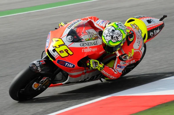 Misano Italy Eylül 2011 Talyan Ducati Pilotu Valentino Rossi 2011 — Stok fotoğraf