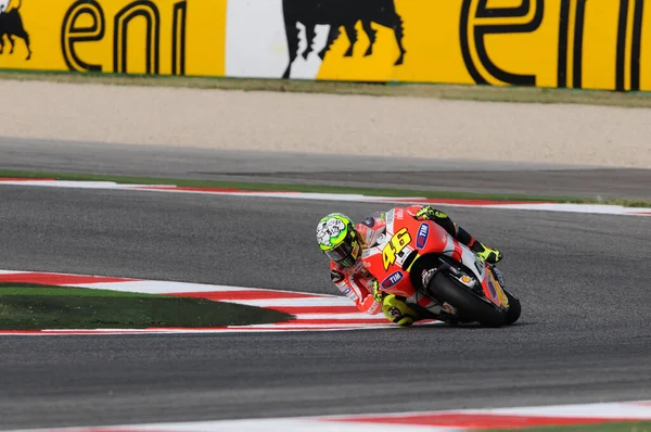 Misano Italia Septiembre 2011 Valentino Rossi Piloto Italiano Ducati Acción — Foto de Stock