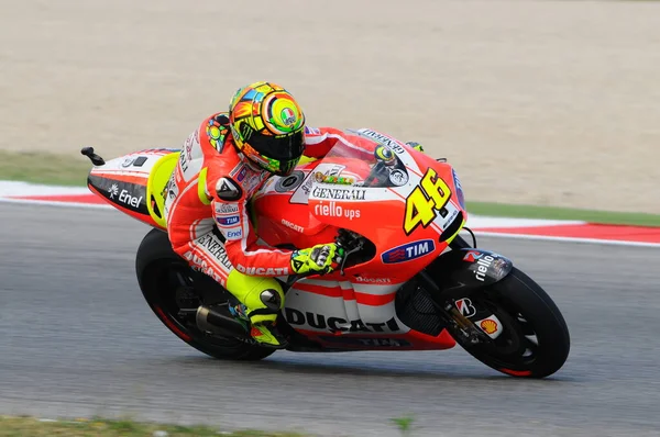 Misano Italië September 2011 Italiaanse Ducati Renner Valentino Rossi Actie — Stockfoto