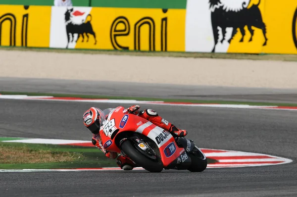 Misano Itálie Září 2011 Italský Jezdec Ducati Nicky Hayden Akci — Stock fotografie