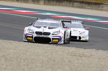 Mugello Pisti - 17 Temmuz 2016: BMW M6 GT3 - BMW Italia Team 'den Süper GT3 Sınıfı, A Cerqui ve S. Comandini, Campionato Italiano GT Mugello Circuit, İtalya.
