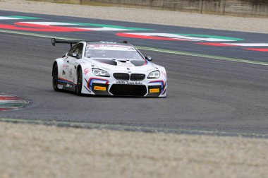 Mugello Pisti - 17 Temmuz 2016: BMW M6 GT3 - BMW Italia Team 'den Süper GT3 Sınıfı, A Cerqui ve S. Comandini, Campionato Italiano GT Mugello Circuit, İtalya.