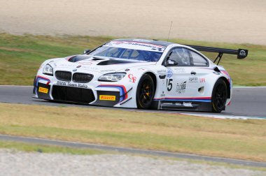 Mugello Pisti - 17 Temmuz 2016: BMW M6 GT3 - BMW Italia Team 'den Süper GT3 Sınıfı, A Cerqui ve S. Comandini, Campionato Italiano GT Mugello Circuit, İtalya.