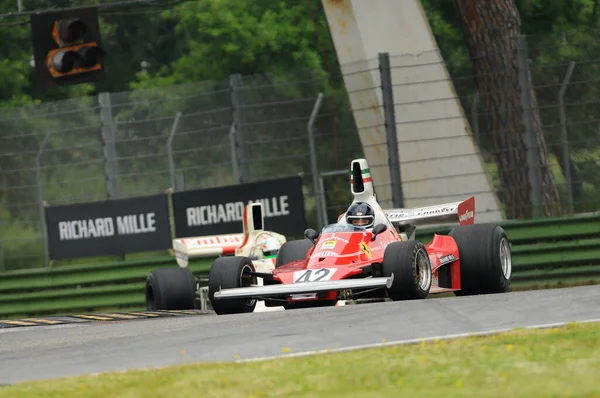 Junho 2012 Corrida Desconhecida Com Histórico 1975 Ferrari Car Modelo — Fotografia de Stock