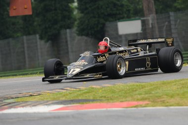 Imola, 6 Haziran 2012: Classic F1 Car 1982, Elio De Angelis - Nigel Mansell, Imola Classic 2012, Imola Circuit, İtalya.