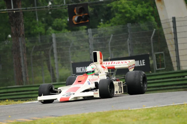 Imola Czerwca 2012 Nieznany Bieg Classic Car 1974 Lola T370 — Zdjęcie stockowe