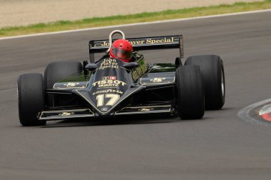 Imola, 6 Haziran 2012: Classic F1 Car 1982, Elio De Angelis - Nigel Mansell, Imola Classic 2012, Imola Circuit, İtalya.