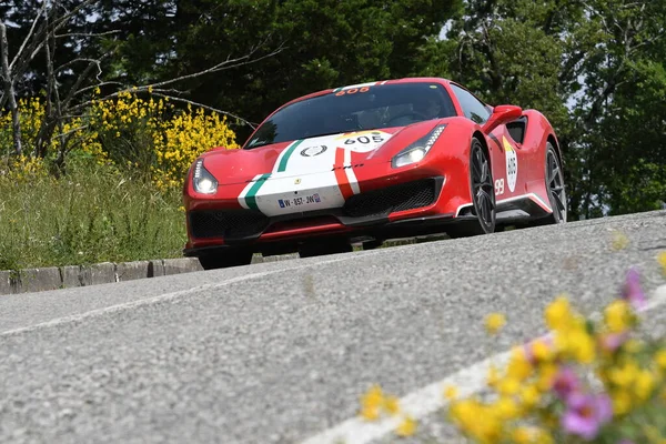 Panzano Chianti Itália Junho 2021 Unknown Drives Ferrari 488 Pista — Fotografia de Stock