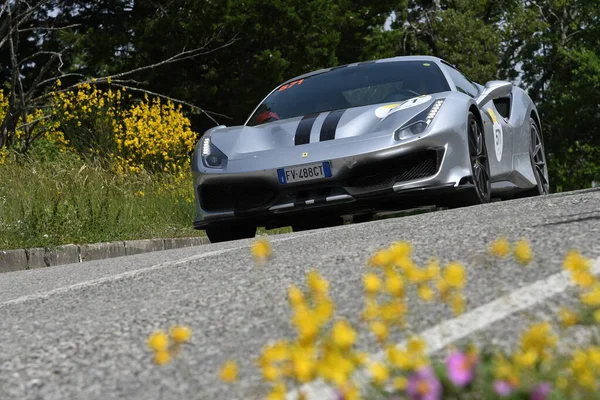 Panzano Chianti Itália Junho 2021 Unknown Drives Ferrari 488 Pista — Fotografia de Stock