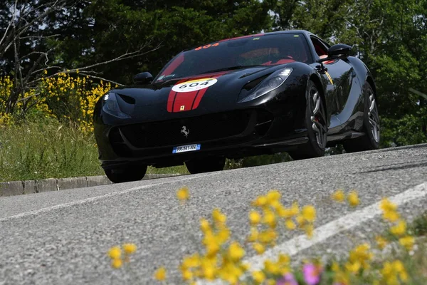 Panzano Talya Haziran 2021 Ferrari 812 Superfast 2020 Ferrari Haracı — Stok fotoğraf