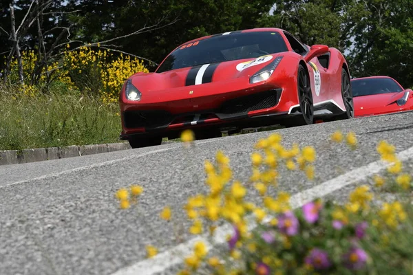 Panzano Chianti Italia Junio 2021 Unknown Drives Ferrari 488 Pista —  Fotos de Stock