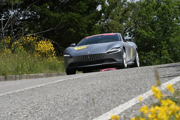 Panzano Chianti Italien Juni 2021 Unbekannter Fährt Einen Ferrari Roma — Stockfoto