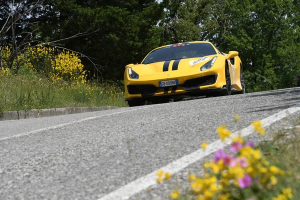 Panzano Chianti Italia Junio 2021 Unknown Drives Ferrari 488 Pista —  Fotos de Stock