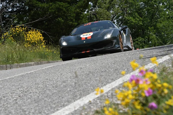 Panzano Chianti Italia Junio 2021 Unknown Drives Ferrari 488 Pista —  Fotos de Stock