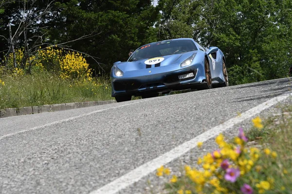 Panzano Chianti Itália Junho 2021 Unknown Drives Ferrari 488 Pista — Fotografia de Stock