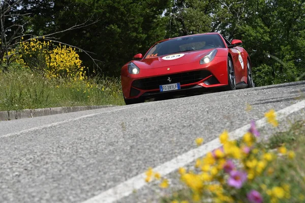 Panzano Chianti Italia Junio 2021 Unknown Drives Ferrari F12 Berlinetta — Foto de Stock