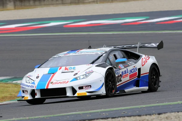 Mugello Circuit Faby Июля 2016 Года Lamborghini Huracan Super Antonelli — стоковое фото