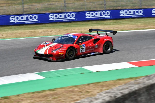 Scarperia Červenec 2021 Ferrari 488 Gt3 Evo Týmu Corse Jízdy — Stock fotografie