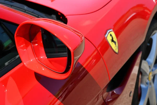 Circuito Mugello Julho 2021 Detalhe Espelho Retrovisor Ferrari Portofino Exposição — Fotografia de Stock