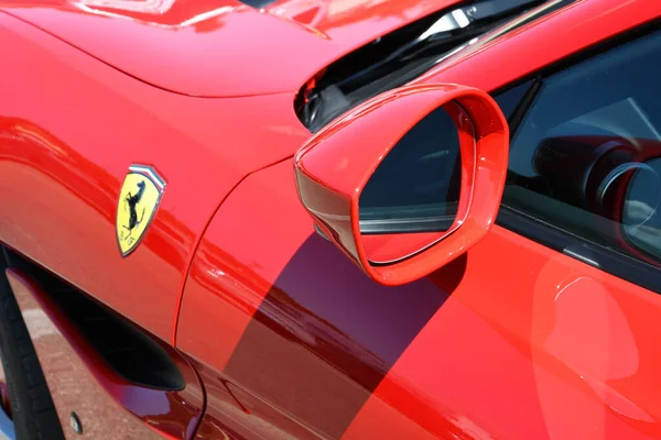 Circuito Mugello Julho 2021 Detalhe Espelho Retrovisor Ferrari Portofino Exposição — Fotografia de Stock