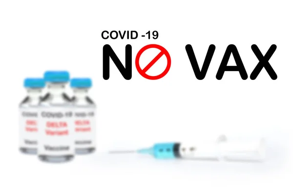 Ковід Vax Логотип Немає Концепції Мислення Vax Логотип Людей Які — стокове фото