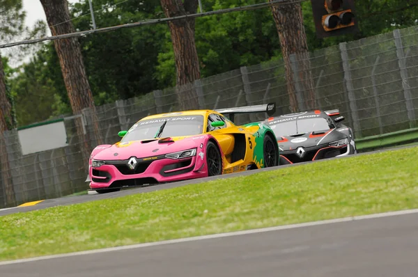 Imola Květen 2016 Renault Akci Jel Neznámý Během Tréninku Renault — Stock fotografie